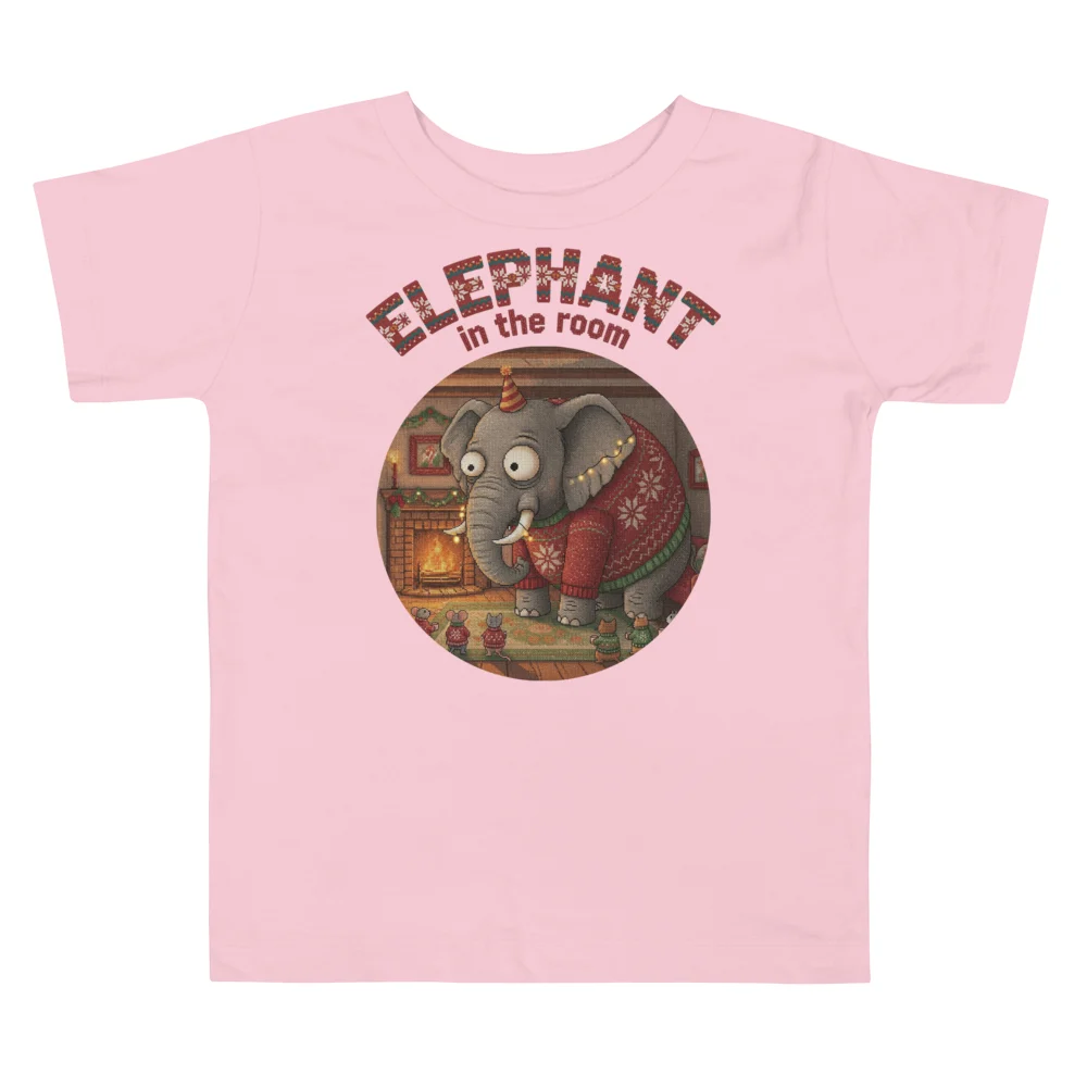 Elephant in the Room Toddler Ugly Christmas Shirt | Christmas Tee, 2T to 5T - Image 4
