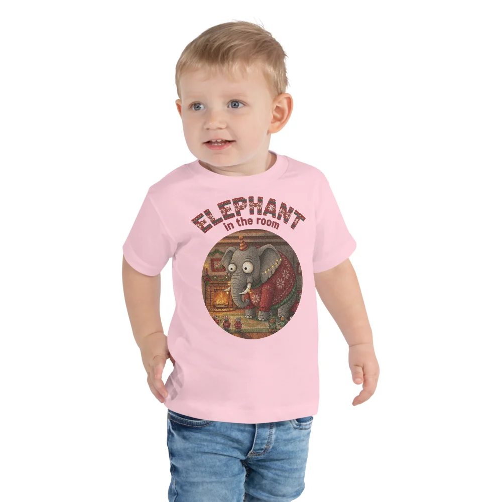 Elephant in the Room Toddler Ugly Christmas Shirt | Christmas Tee, 2T to 5T - Image 5