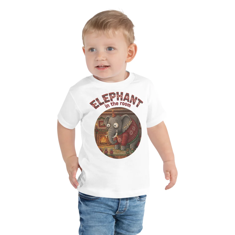 Elephant in the Room Toddler Ugly Christmas Shirt | Christmas Tee, 2T to 5T - Image 7