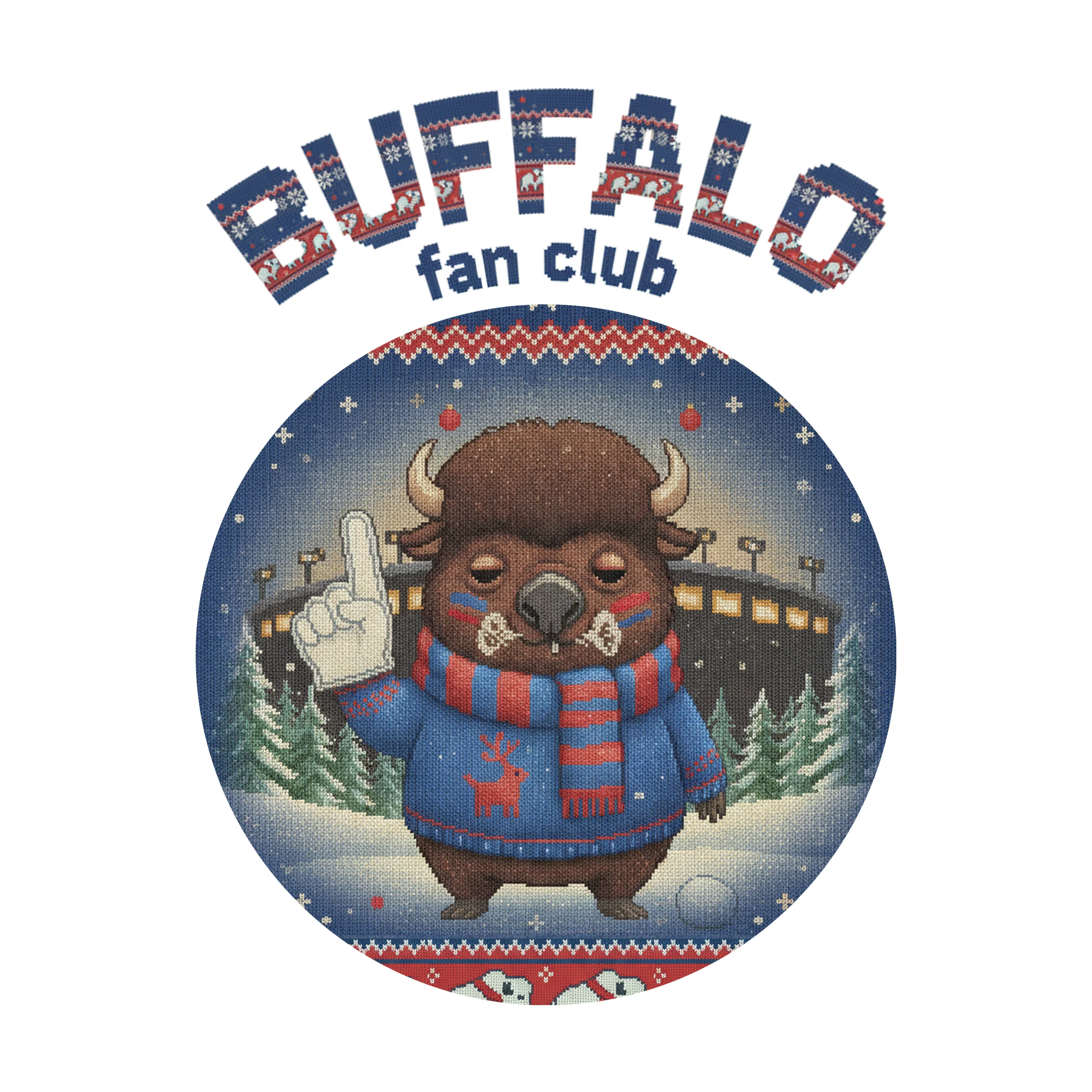 Buffalo Fan Ugly Christmas Shirt | Buffalo Football Shirt, Funny Christmas Gift for Women and Men - Image 3
