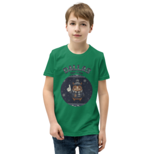 Dallas Fan Kids' Ugly Christmas Tee — Green model