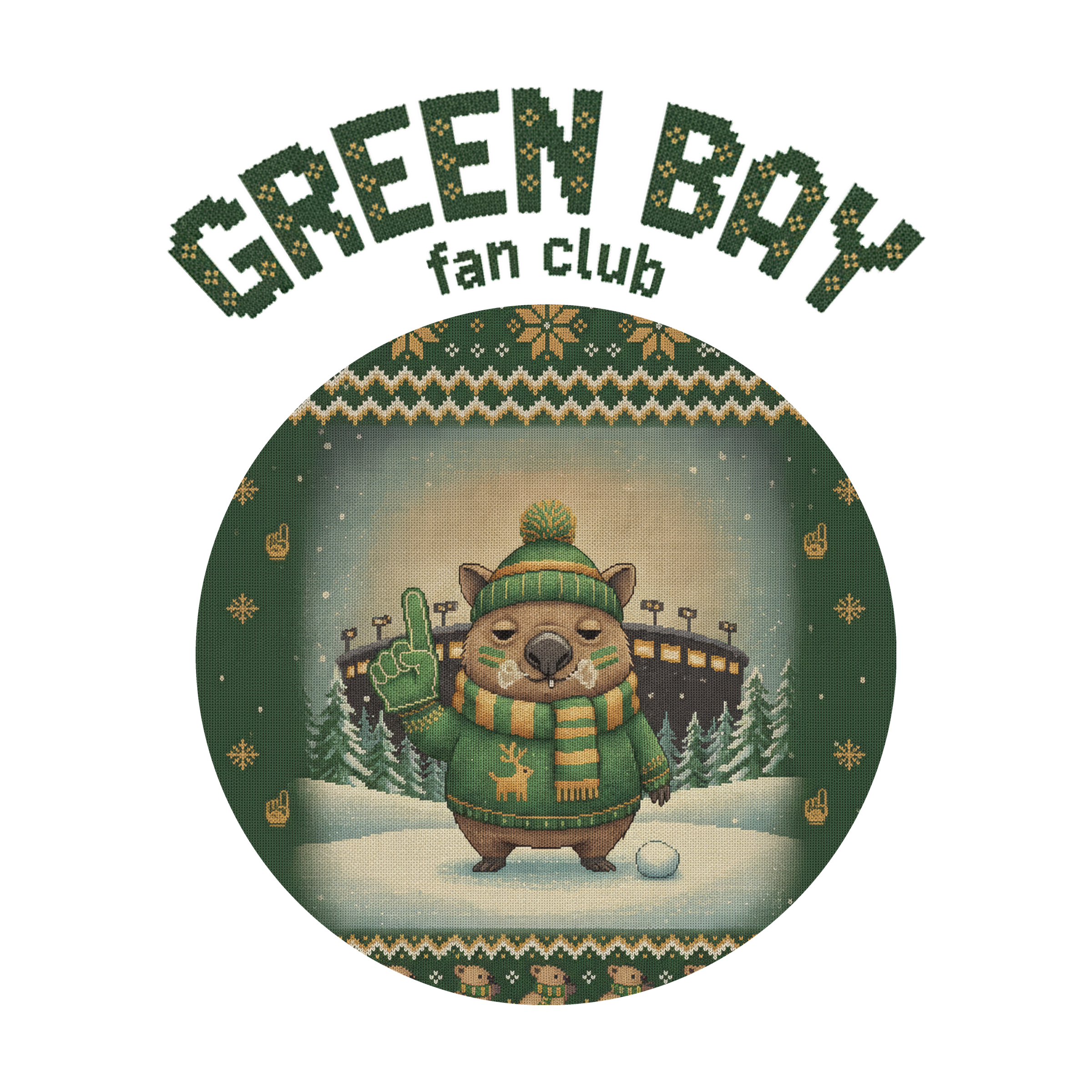 Green Bay Fan Kids' Ugly Christmas Tee