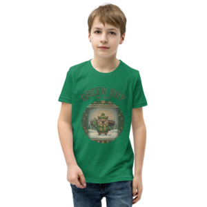 Green Bay Fan Kids' Ugly Christmas Tee โ Green model