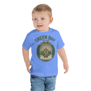 Green Bay Fan Toddler Ugly Christmas Tee โ Blue model