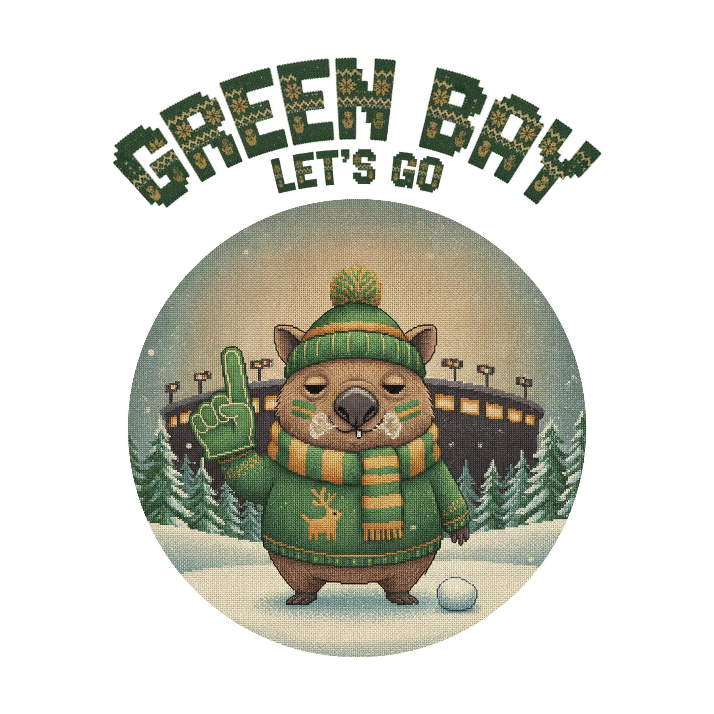 Green Bay Fan Toddler Ugly Christmas Tee