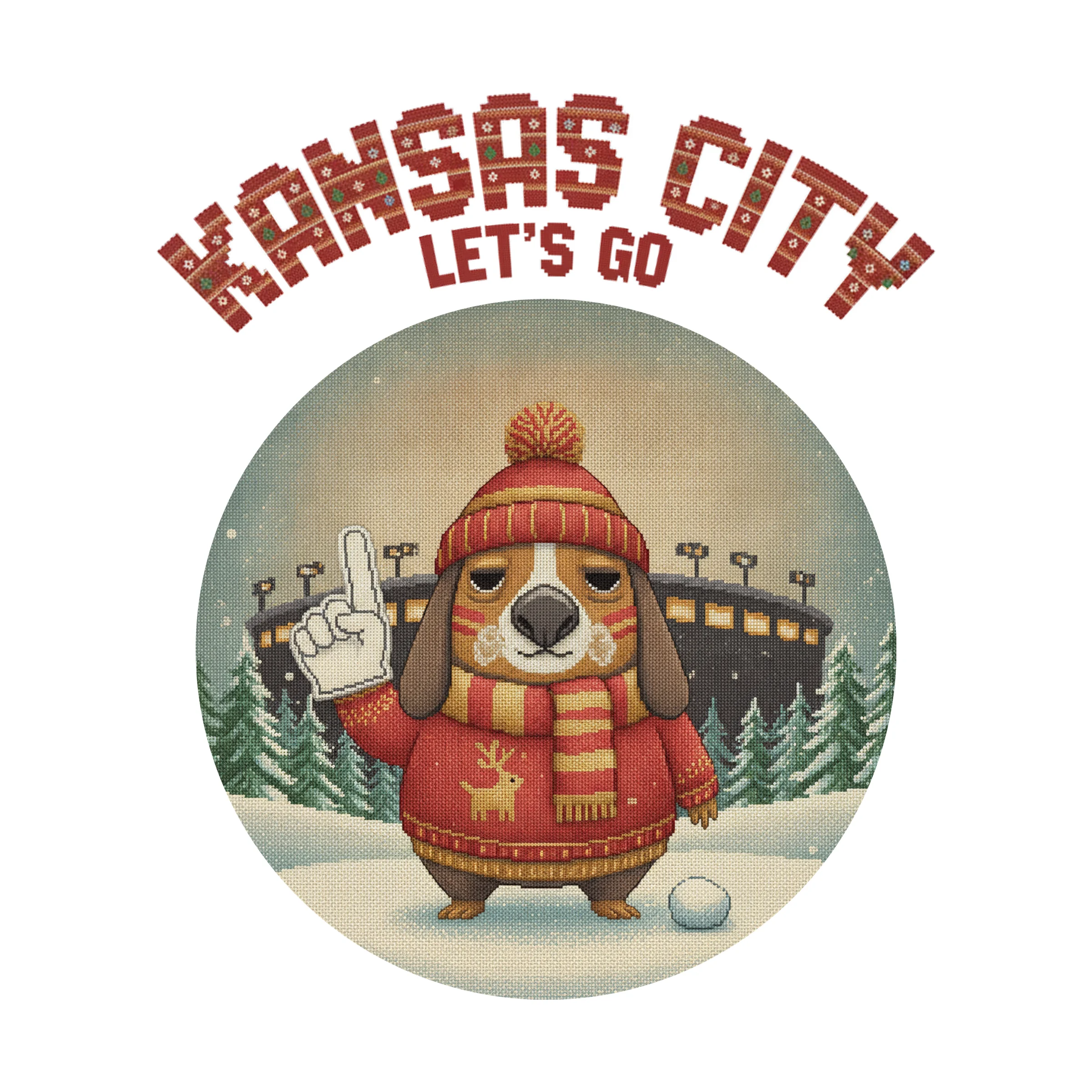 Kansas City Fan Kids' Ugly Christmas Tee