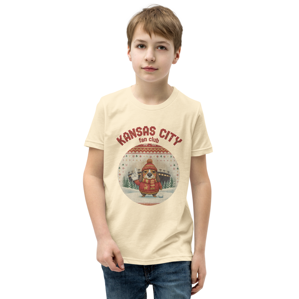 Kansas City Fan Kids' Ugly Christmas Tee โ Vintage White model