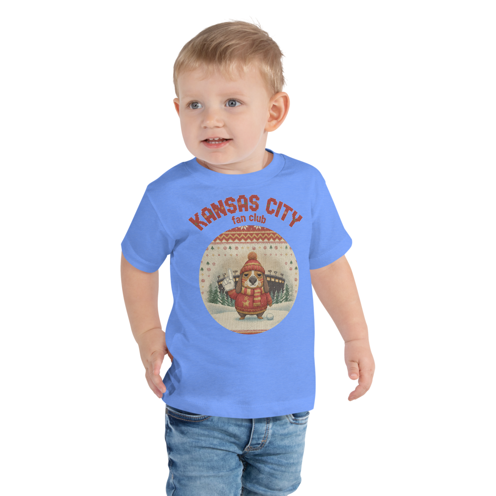 Kansas City Fan Toddler Ugly Christmas Tee โ Blue model