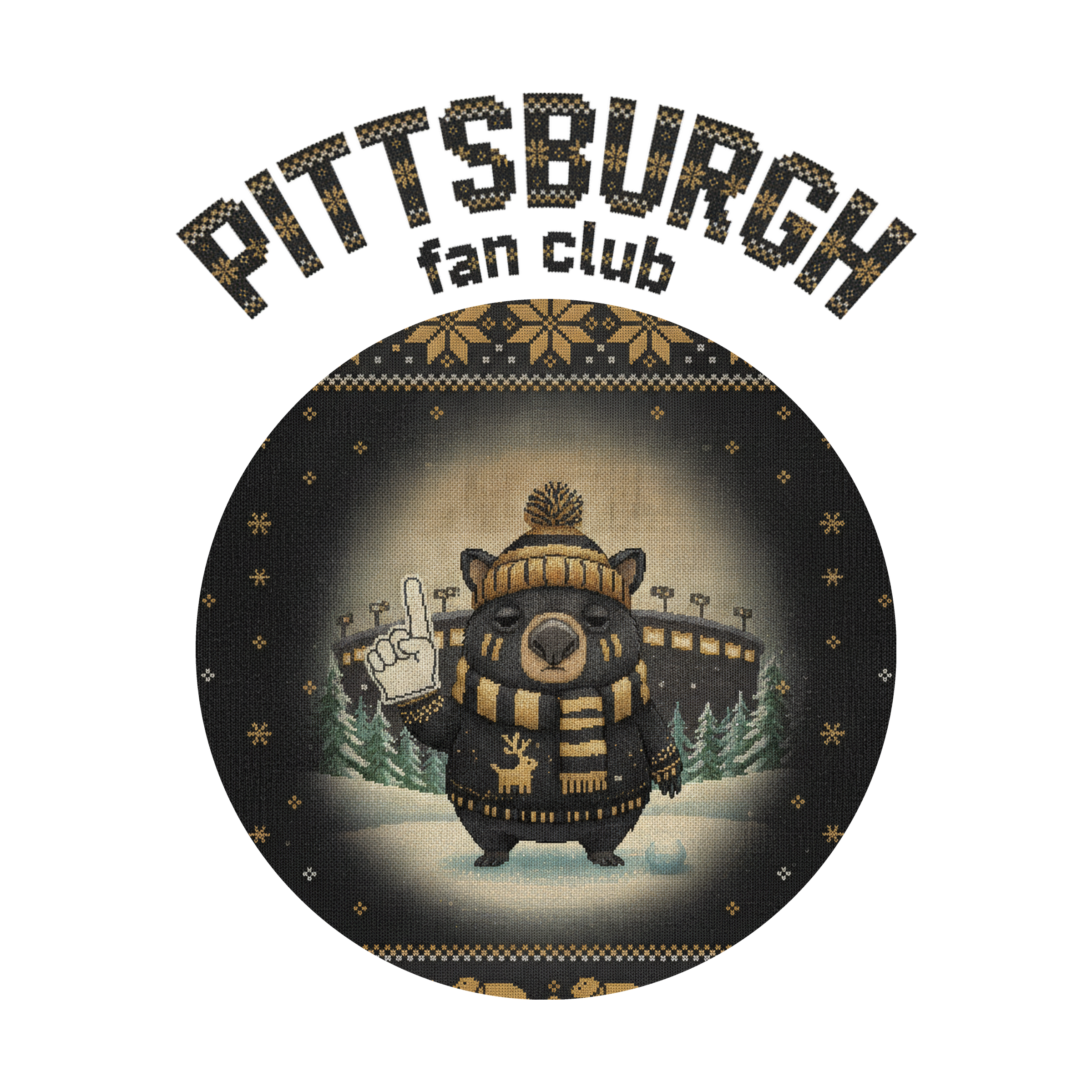 Pittsburgh Fan Kids' Ugly Christmas Tee