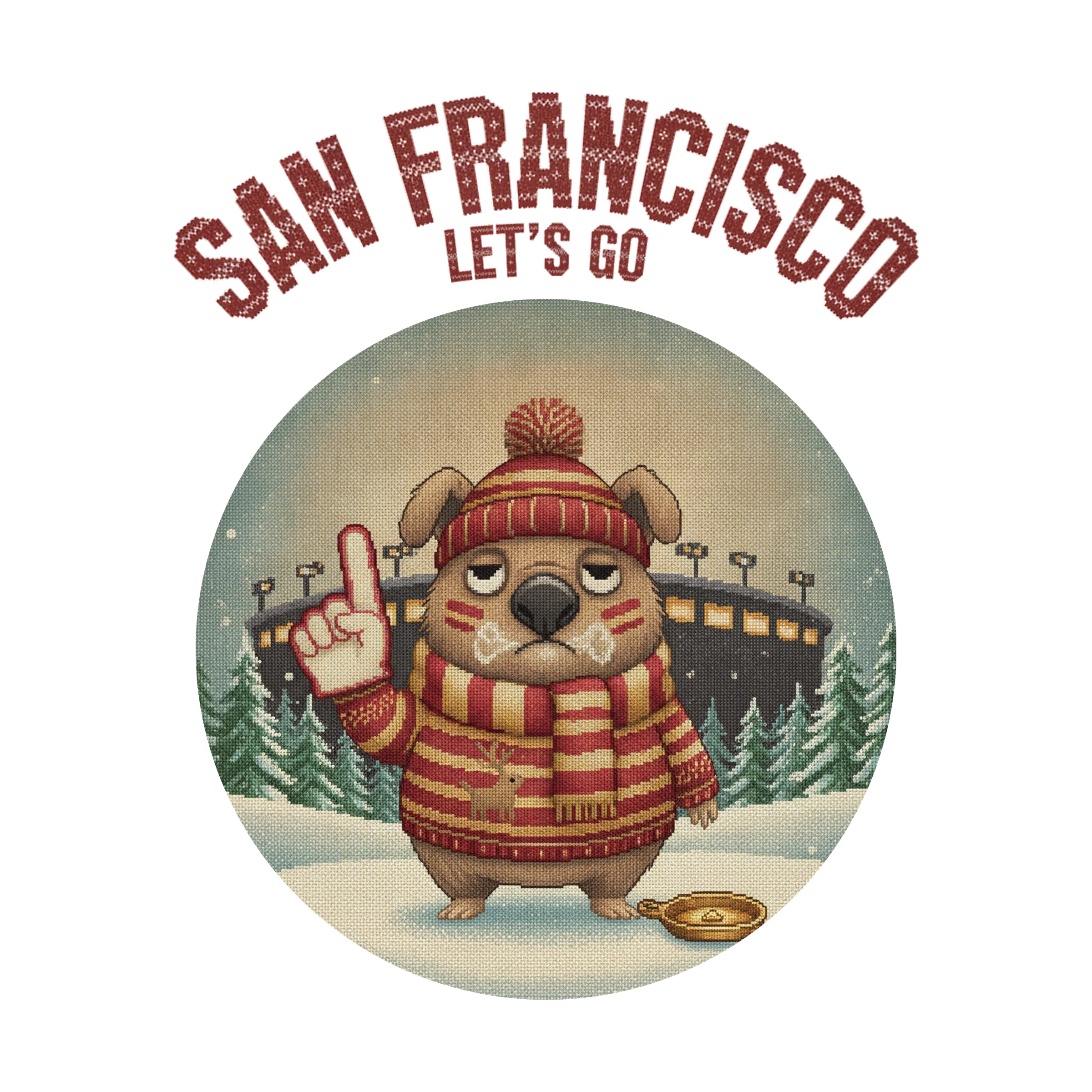 San Francisco Fan Kids' Ugly Christmas Tee