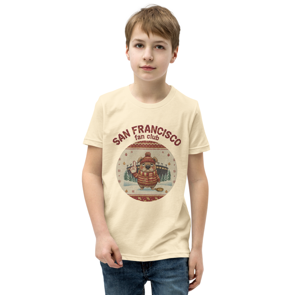 San Francisco Fan Kids' Ugly Christmas Tee โ Vintage White model