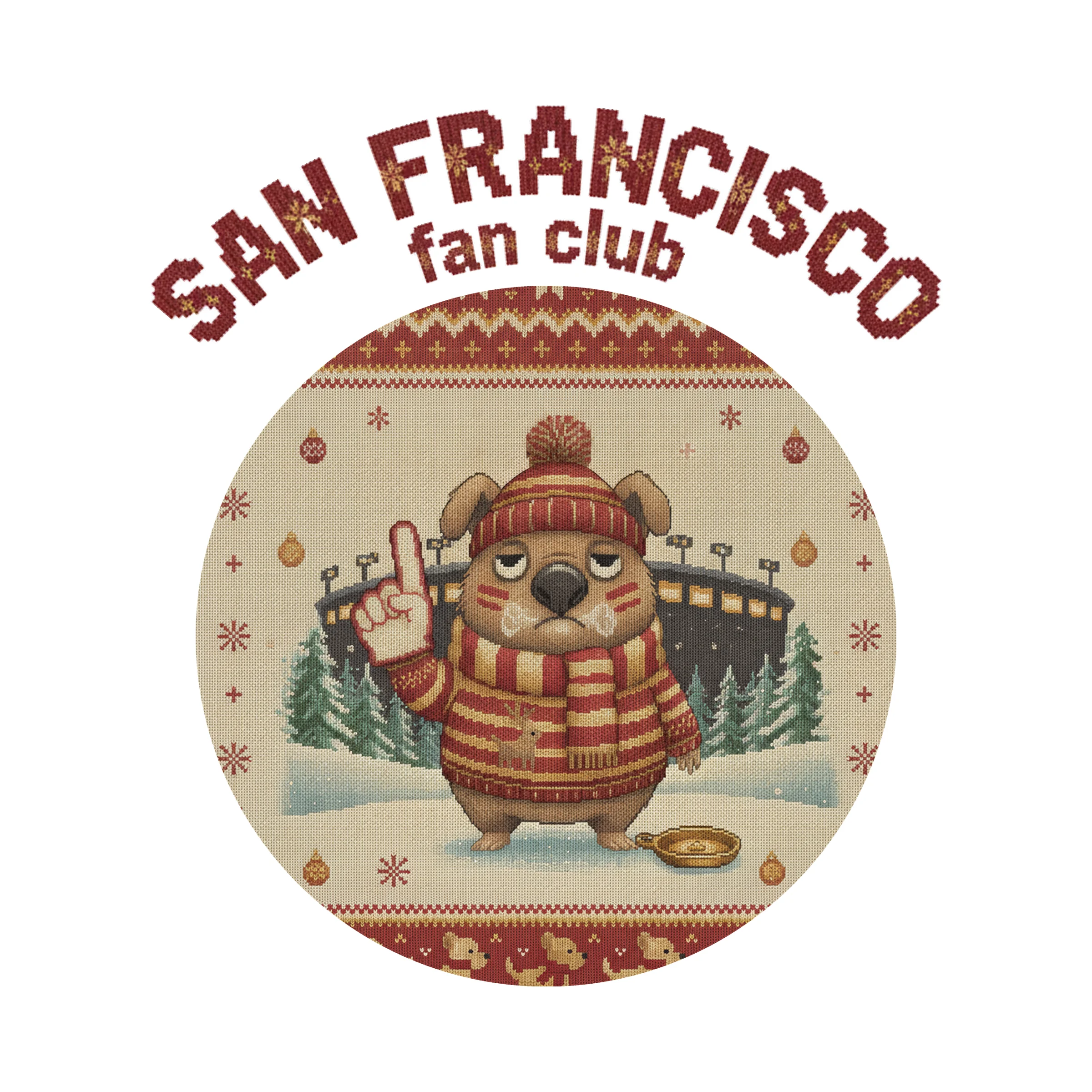 San Francisco Fan Matching Christmas Shirts for Couples | Two Tees, City Colours - Image 2