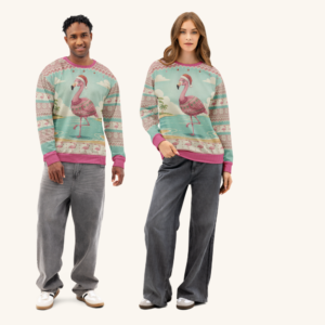 Flamingle Bells Matching Christmas Shirts for Couples | Two Funny Tees
