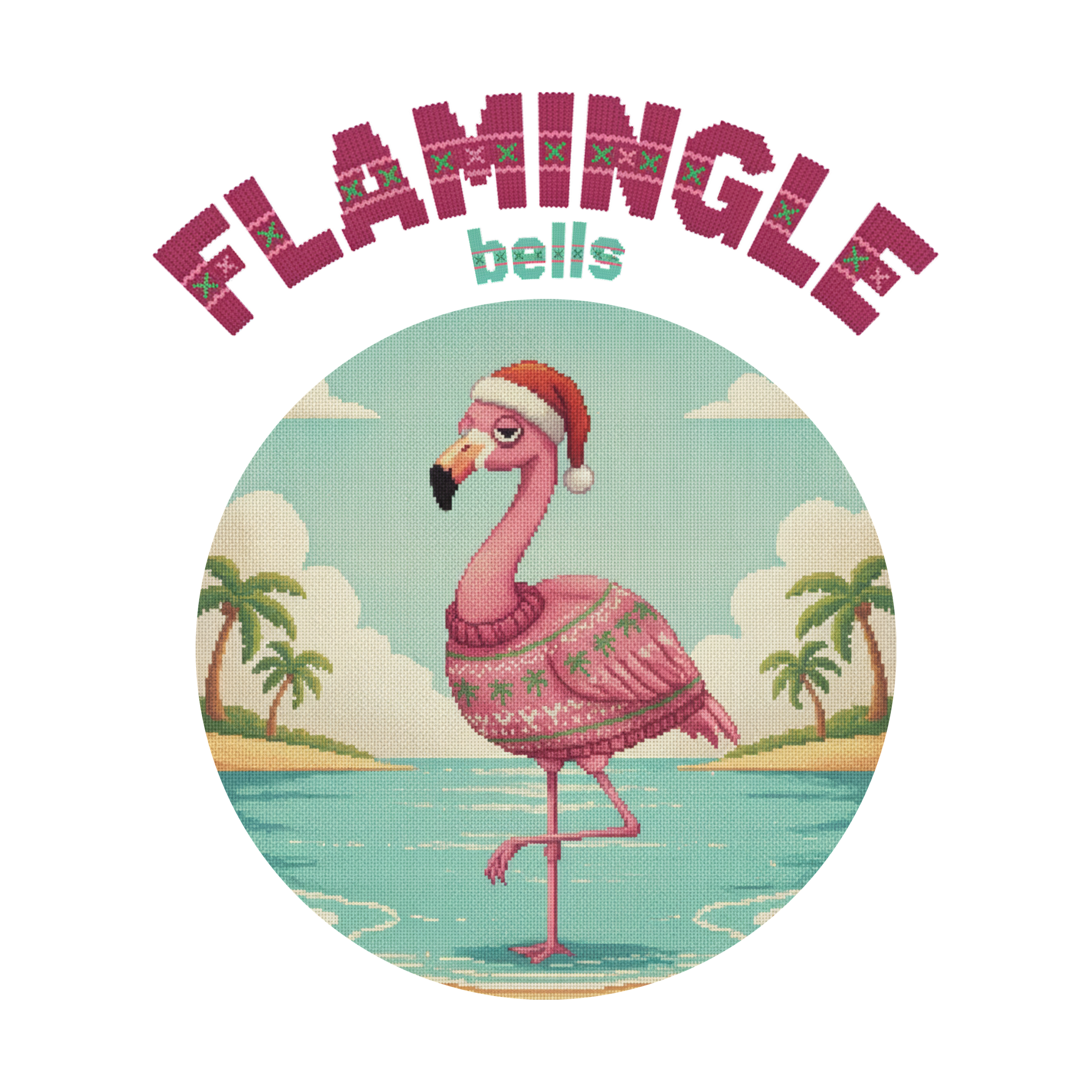 Flamingle Bells Toddler Ugly Christmas Tee