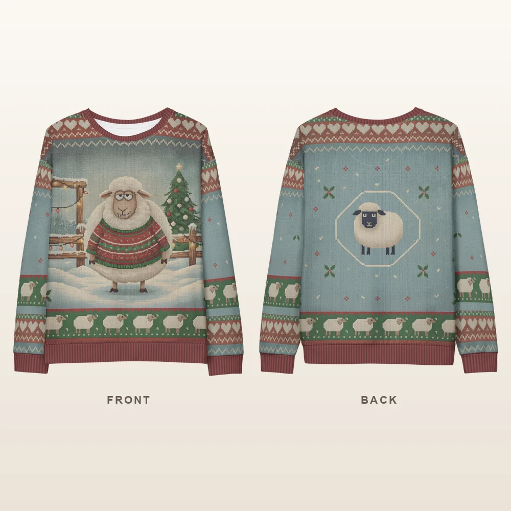 Fleece Navidad Ugly Christmas Sweater, Sweatshirt