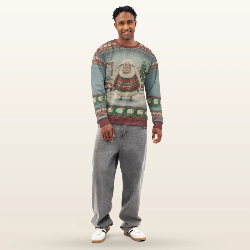 Fleece Navidad Ugly Christmas Sweater, Sweatshirt