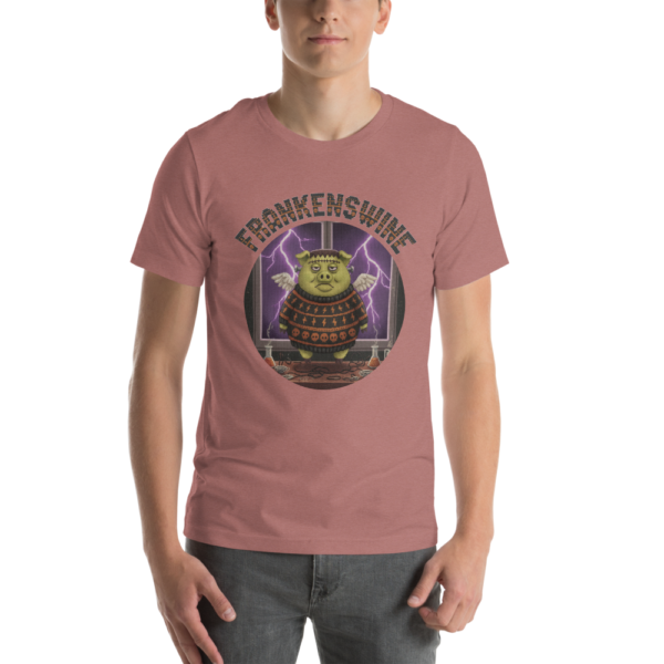 Frankenswine knitted-badge tee on a model