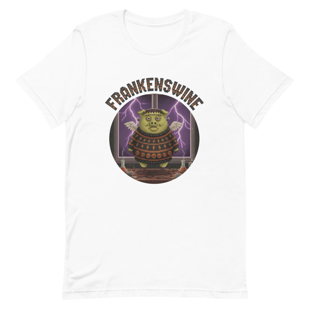 Frankenswine Halloween Ugly Tee โ Pure White flat
