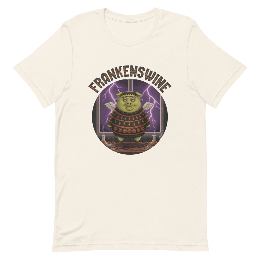 Frankenswine Halloween Ugly Tee โ Vintage White flat
