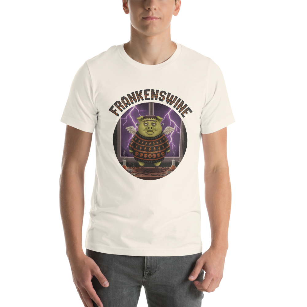 Frankenswine Halloween Ugly Tee โ Vintage White model