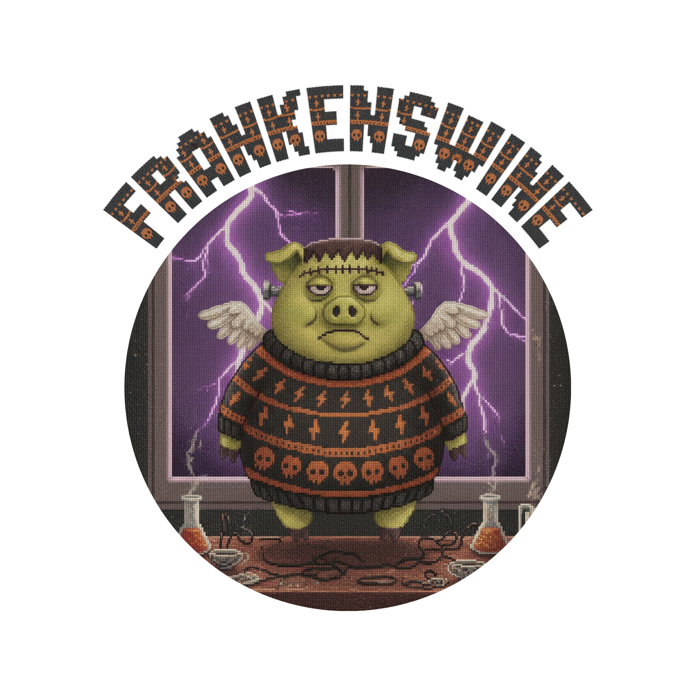 Frankenswine Toddler Halloween Ugly Tee