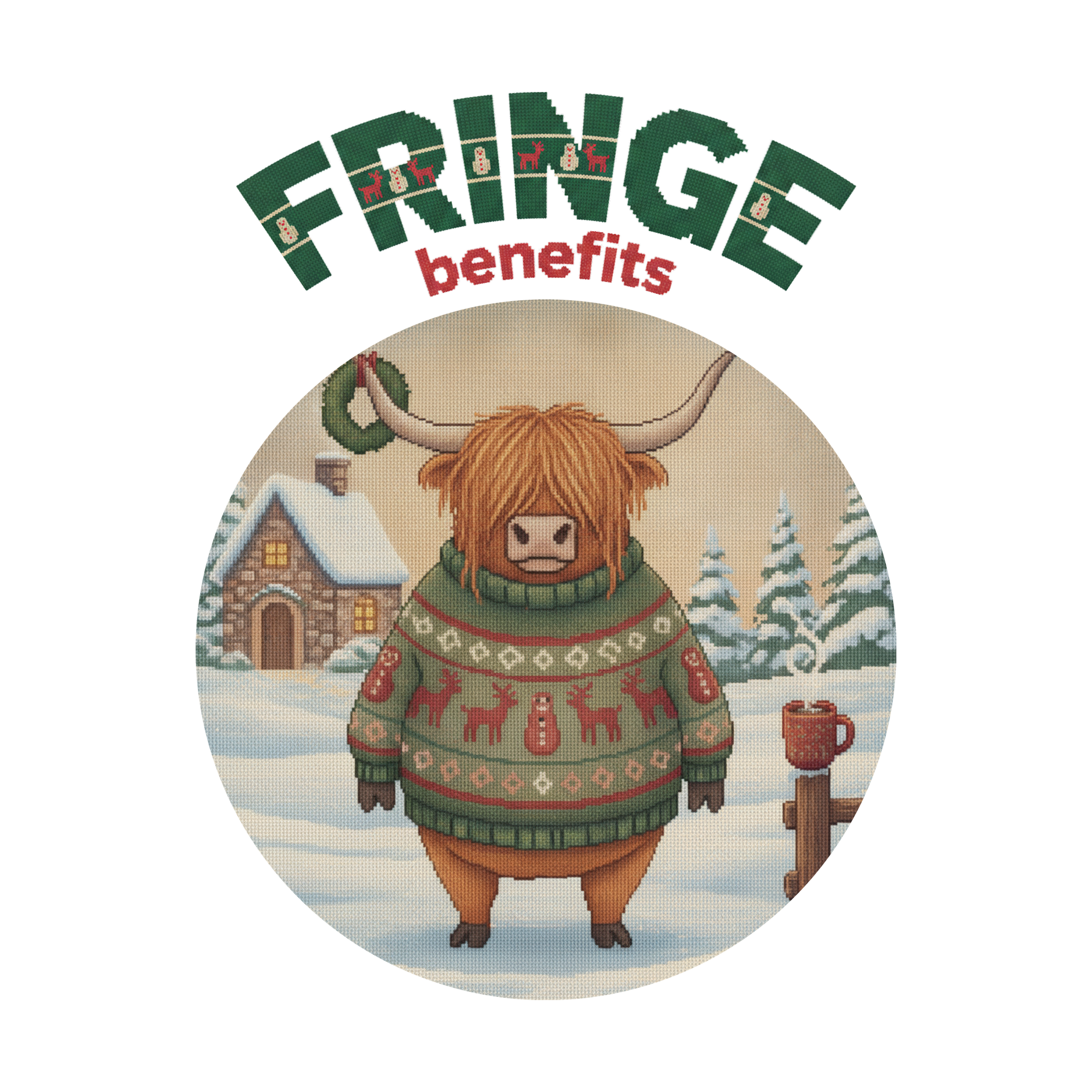 Fringe Benefits Ugly Christmas Tee