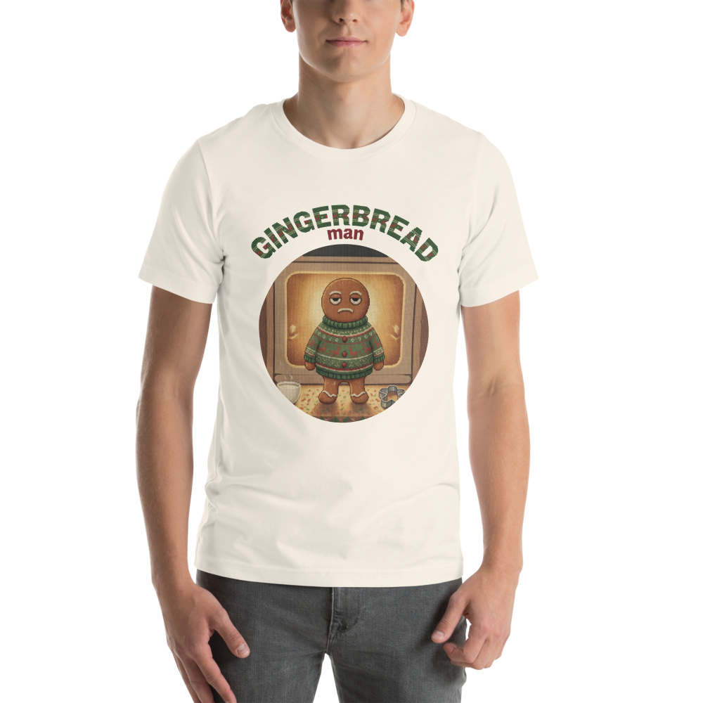 Gingerbread Man Ugly Christmas Tee โ Vintage White model