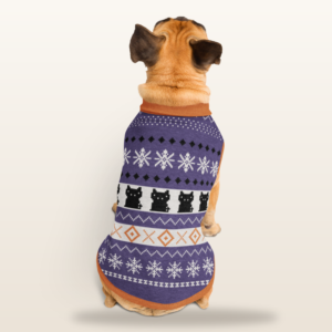 knitted fair isle Halloween dog sweater