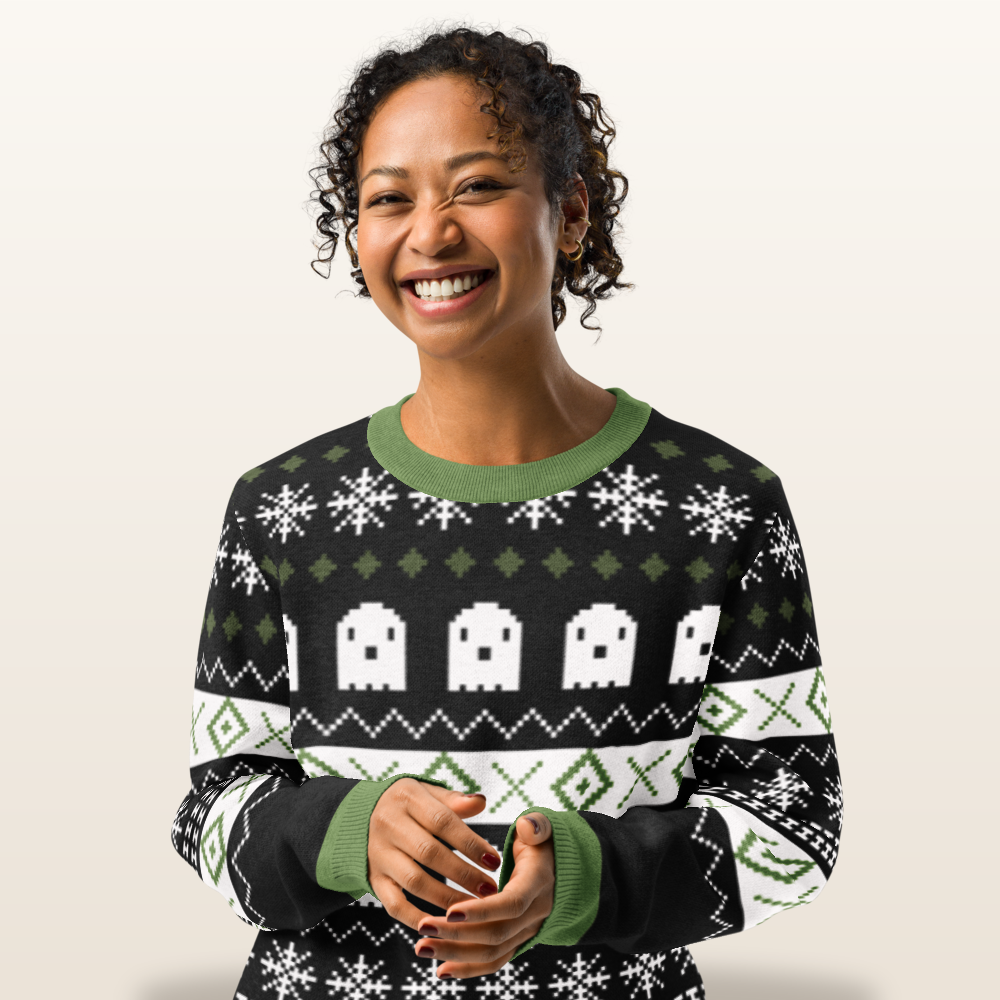 knitted fair isle Halloween sweater