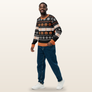 knitted fair isle Halloween sweater