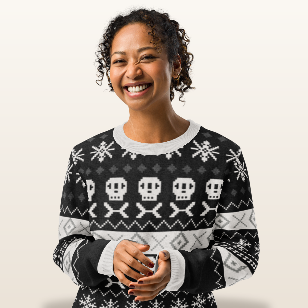 knitted fair isle Halloween sweater