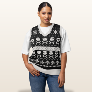 knitted fair isle Halloween sweater vest
