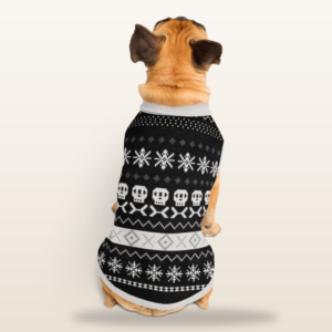 knitted fair isle Halloween dog sweater