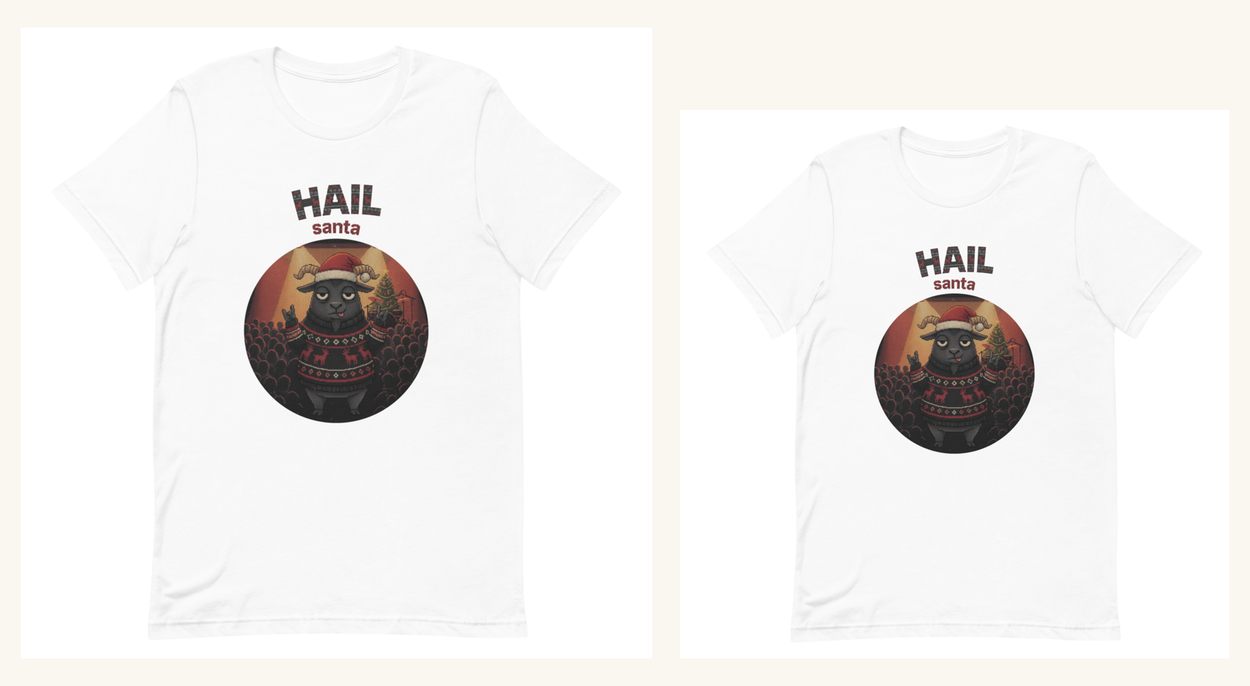 Hail Santa Couples Matching Set | Two Tees, One Design