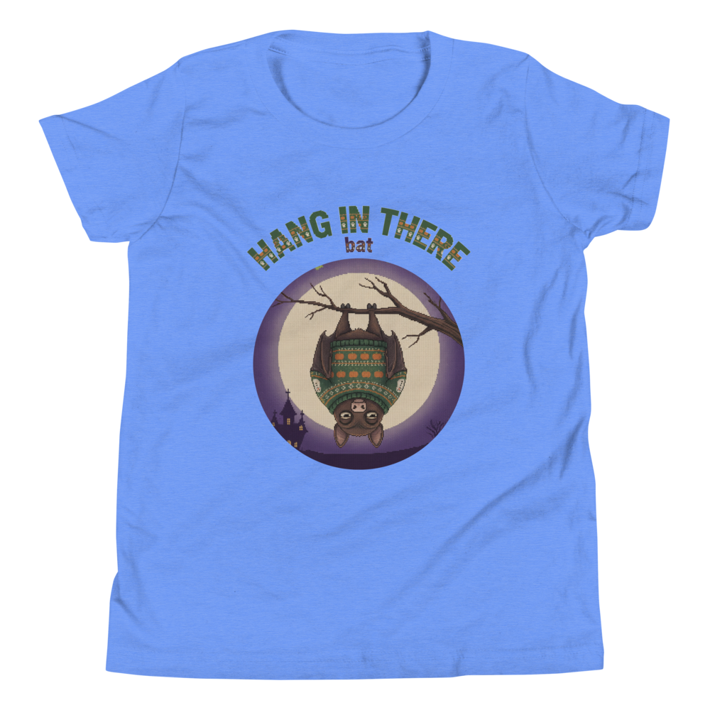 Hang In There Kids' Halloween Ugly Tee โ Blue flat