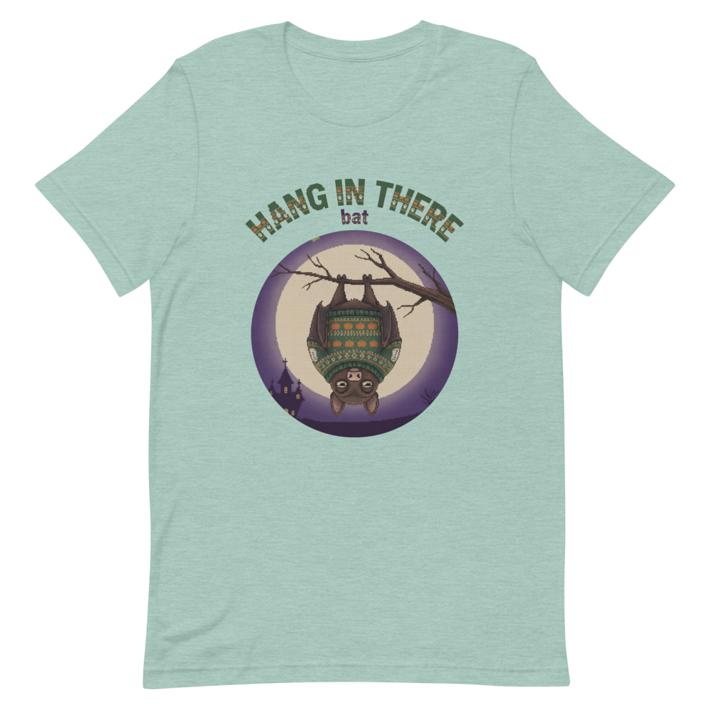Hang In There Halloween Ugly Tee โ Green flat