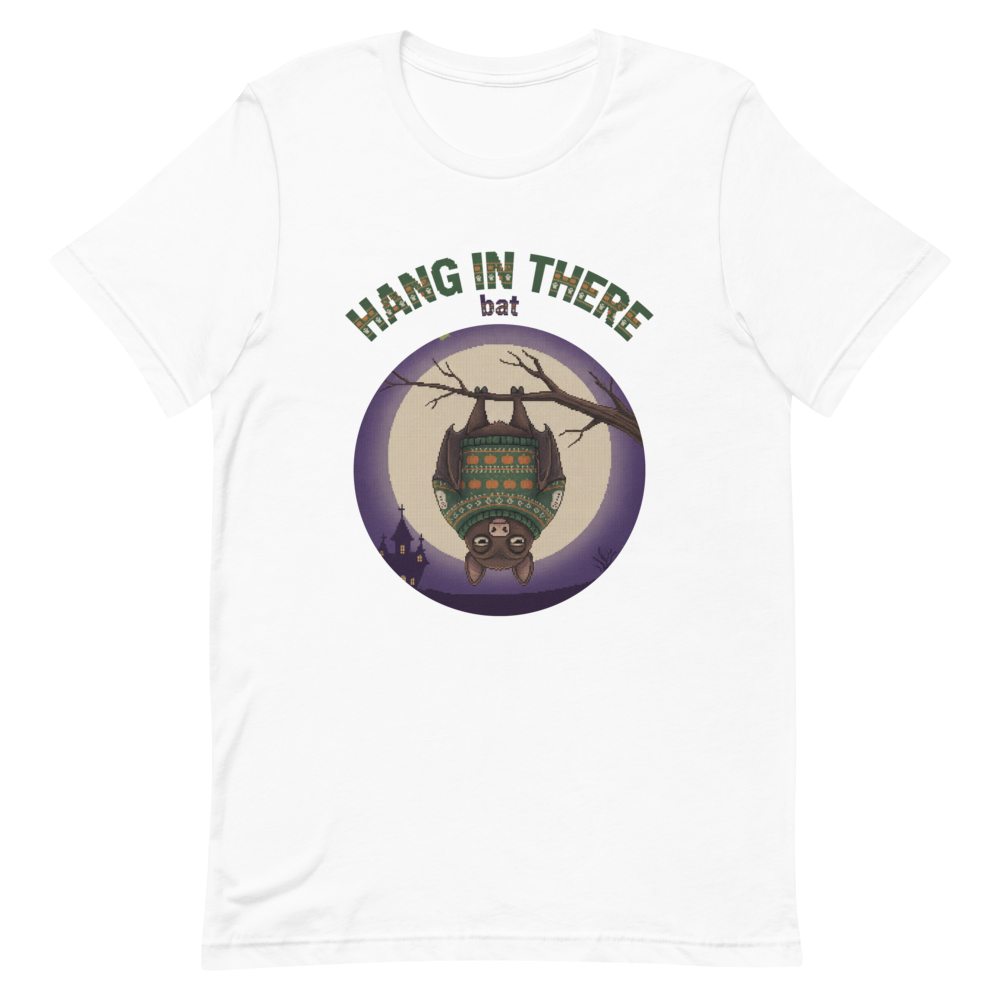 Hang In There Halloween Ugly Tee โ Pure White flat