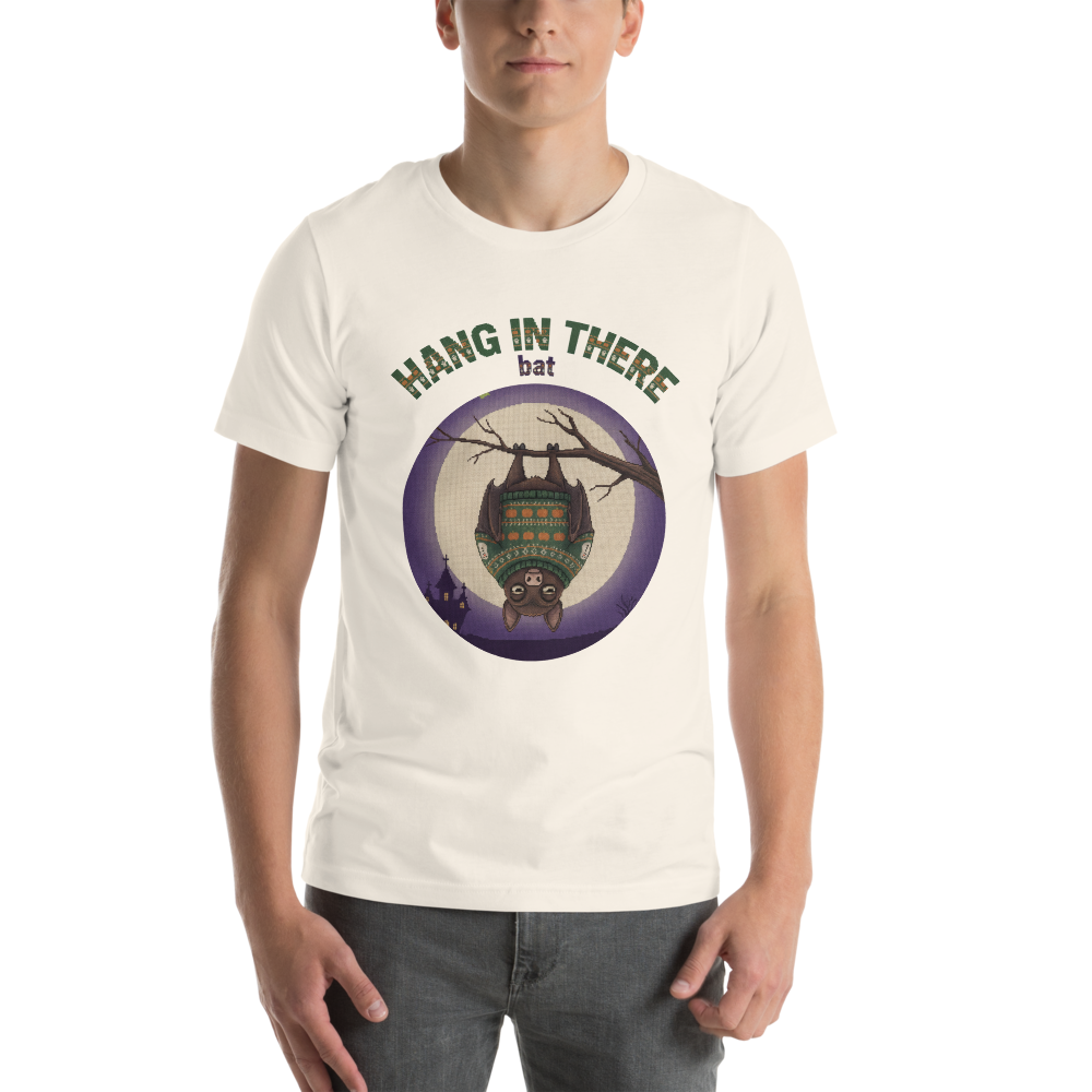 Hang In There Halloween Ugly Tee โ Vintage White model
