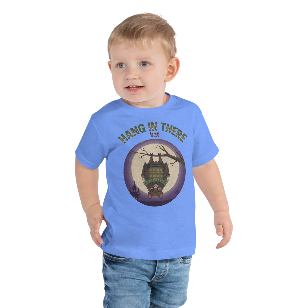 Hang In There Toddler Halloween Ugly Tee โ Blue model
