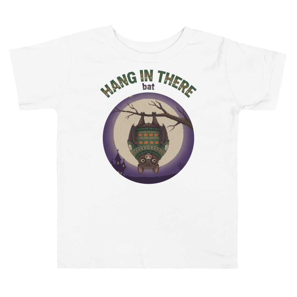 Hang In There Toddler Halloween Ugly Tee โ Pure White flat