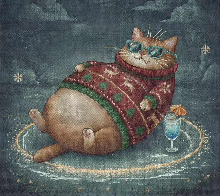 Cool Cat, as printed on the sweatshirt