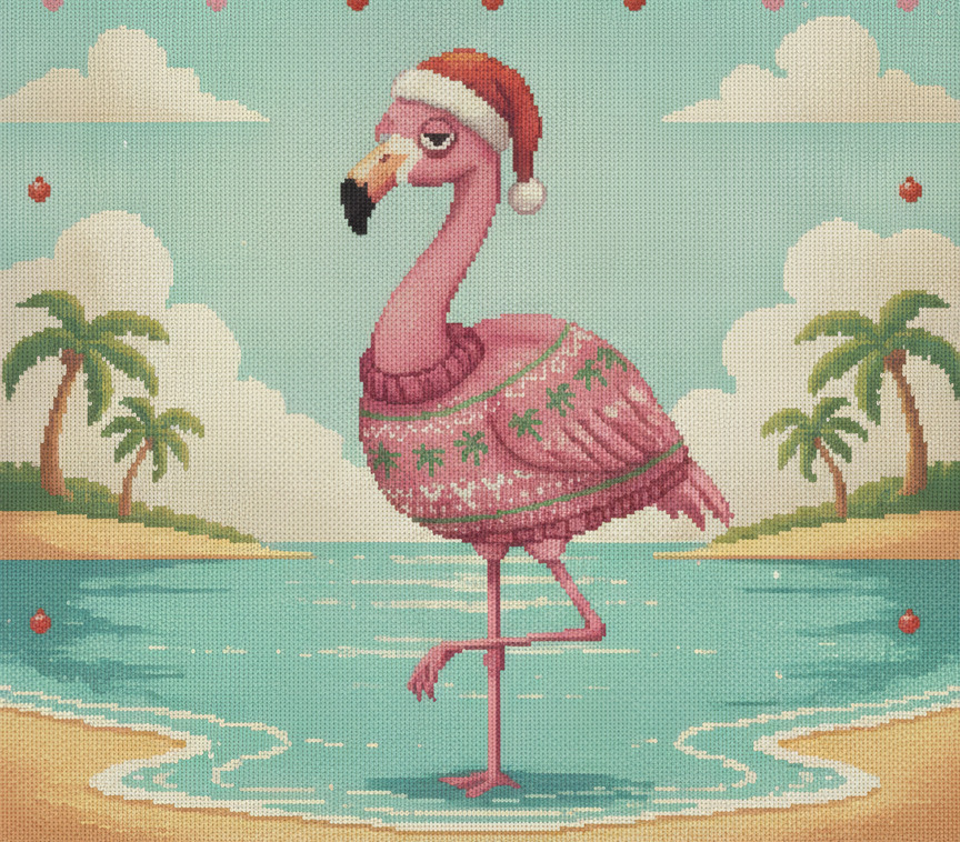 Flamingle Bells, as printed on the sweatshirt