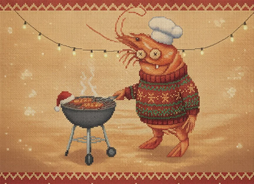 Shrimp On The Barbie, as printed on the sweatshirt