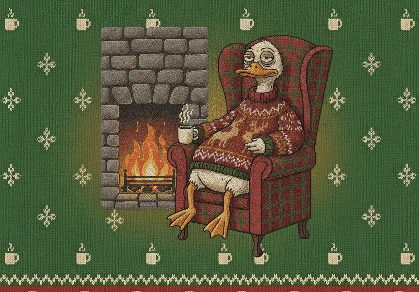 Sitting Duck, as printed on the sweatshirt