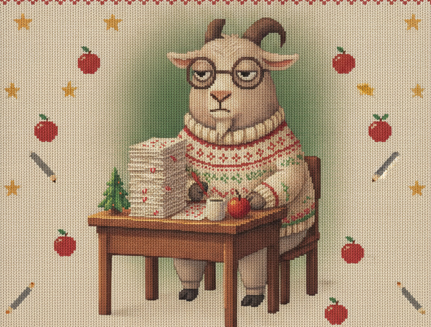 G.O.A.T. Teacher, as printed on the sweatshirt