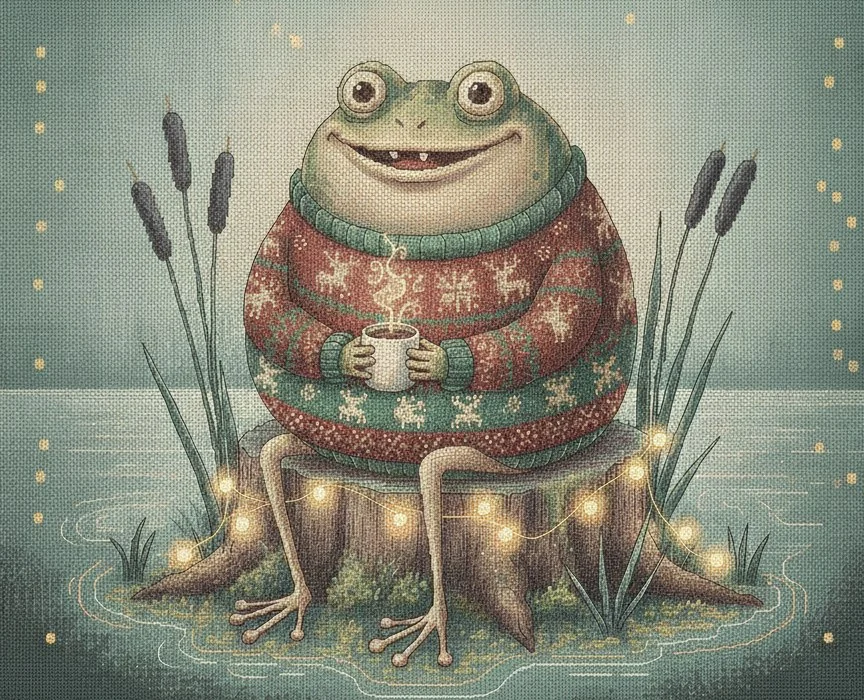 Toadally Festive, as printed on the sweatshirt