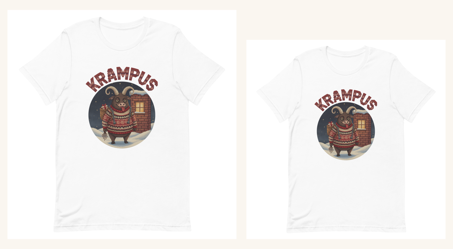 Krampus Couples Matching Set | Two Tees, One Design