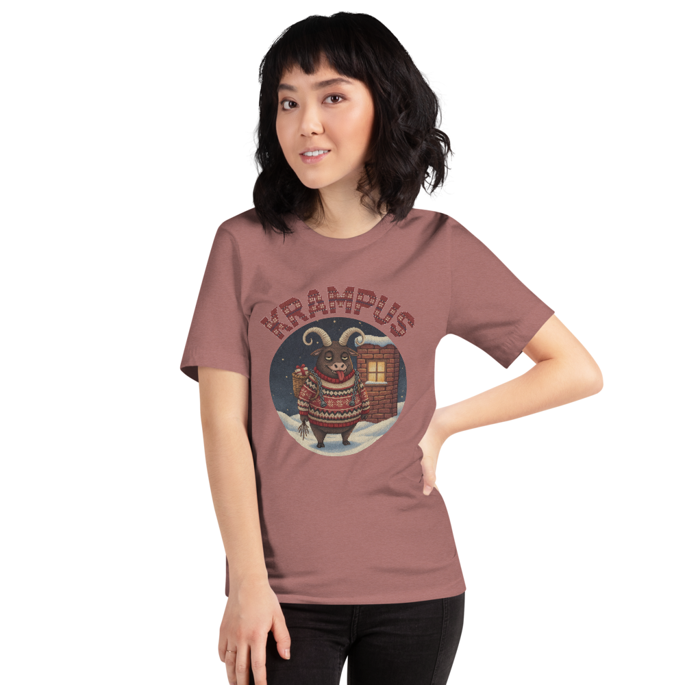 Krampus Tee mauve women model
