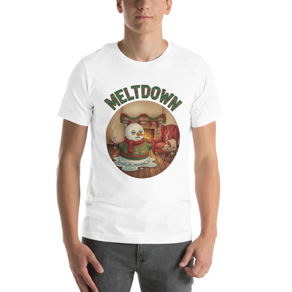 Meltdown Ugly Christmas Tee, 27.99 US dollars