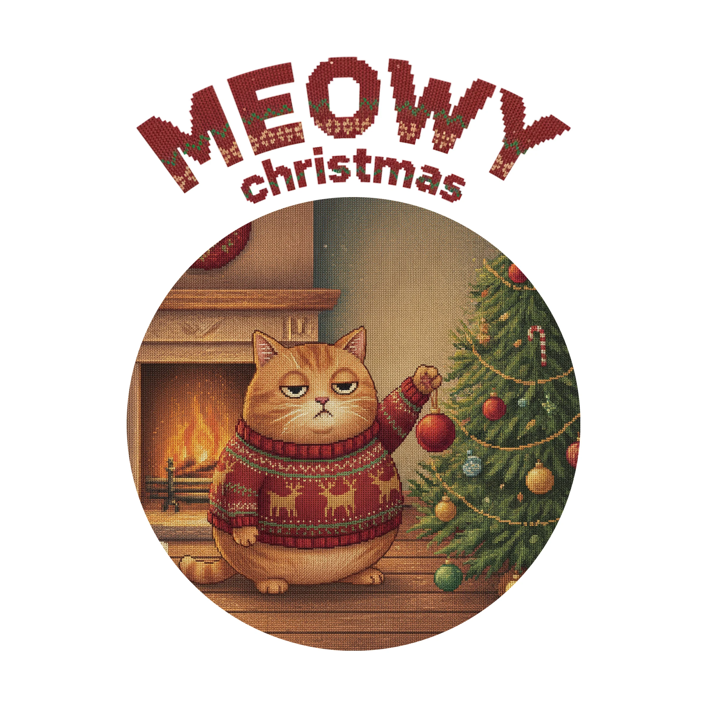 Meowy Christmas Ugly Christmas Tee